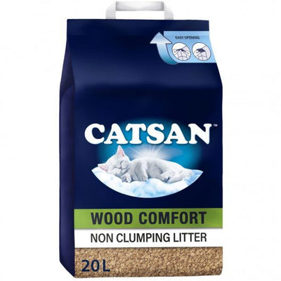 Catsan Wood Comfort Non Clumping Cat Litter 20L