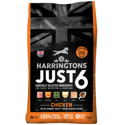 Harrington's Dog Just 6 Dry Chicken 6kg
