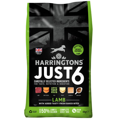 Harrington's Dog Just 6 Dry Lamb 6kg