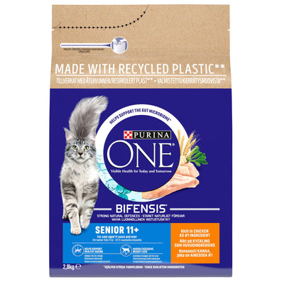 Purina One 11+ Dry Cat Food Chicken & Wholegrain 2.8kg