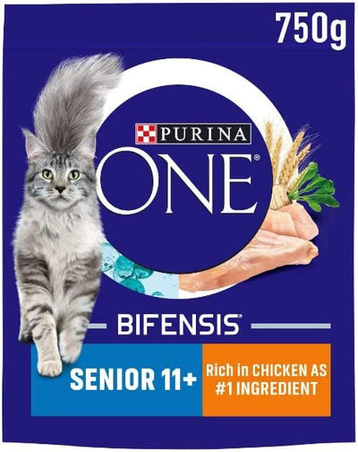 Purina One Senior Dry Cat Food Chicken 750g