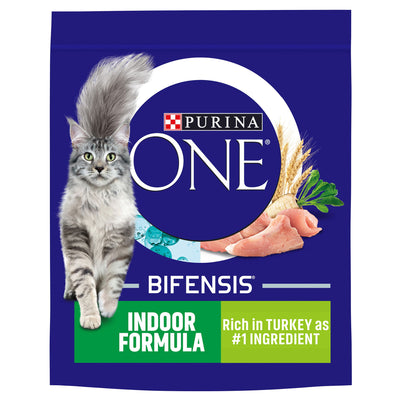 Purina One Indoor Adult Dry Cat Food Turkey 750g