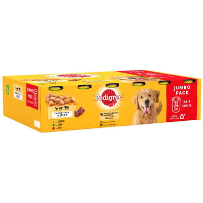 Pedigree Dog Tins Mixed Selection In Jelly Jumbo 24x385g