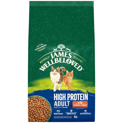 James Wellbeloved High Protein Grain Free Adult Dry Cat Food Chicken & Turkey 4kg