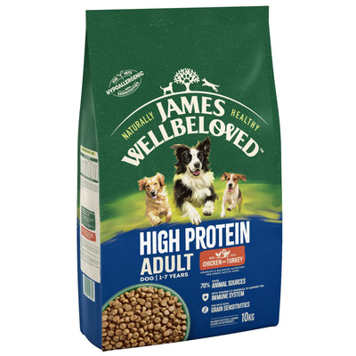 James Wellbeloved High Protein Grain Free Adult Dry Dog Food Chicken & Turkey 10kg