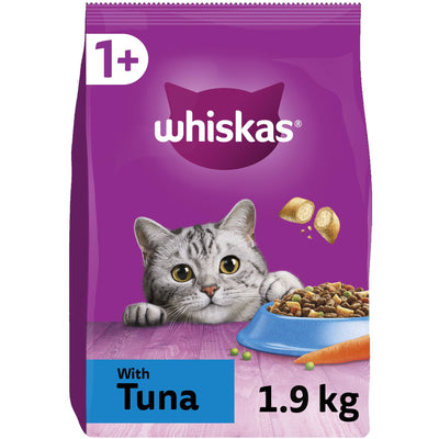 WHISKAS 1+ Tuna Adult Dry Cat Food 1.9kg