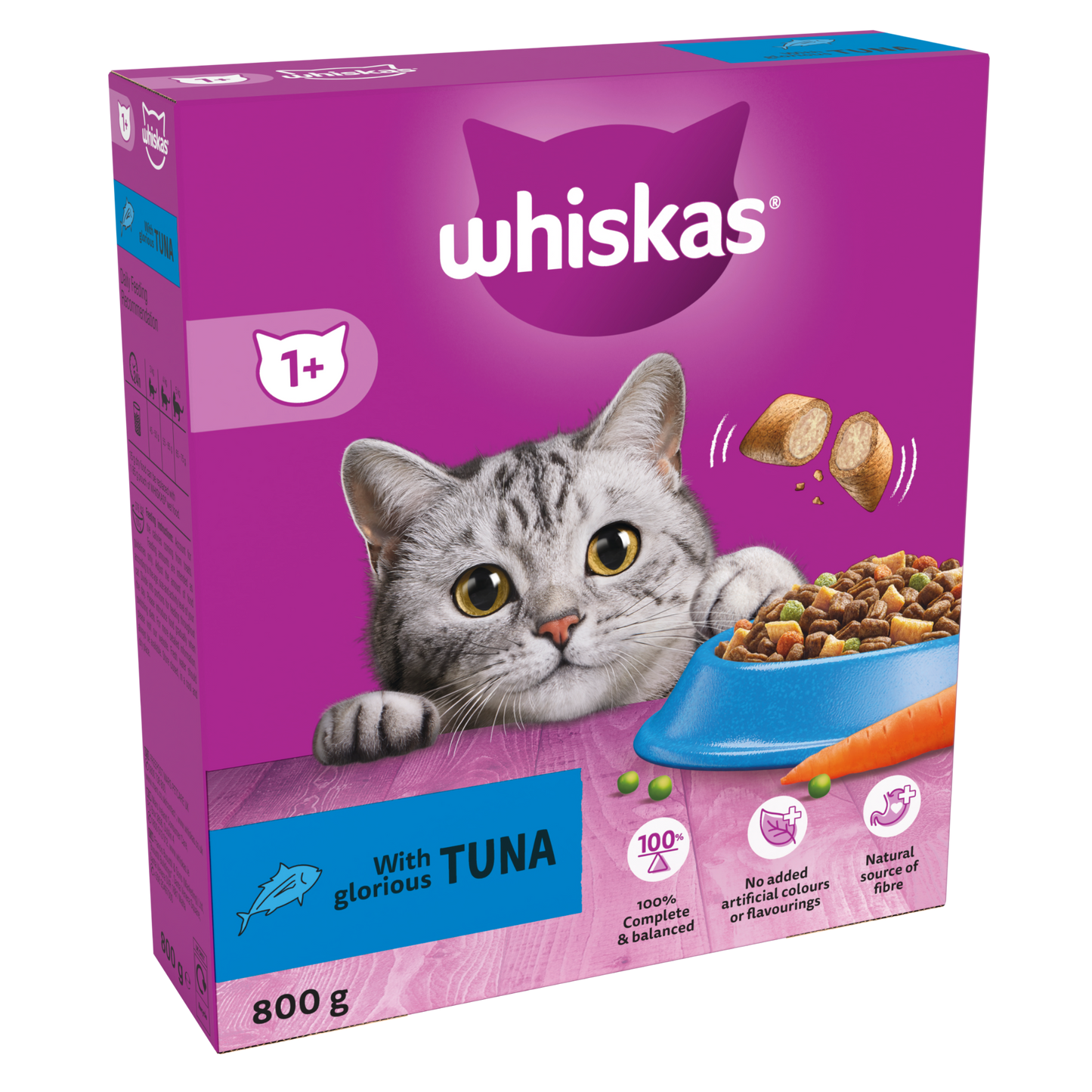 WHISKAS 1+ Tuna Adult Dry Cat Food 800g