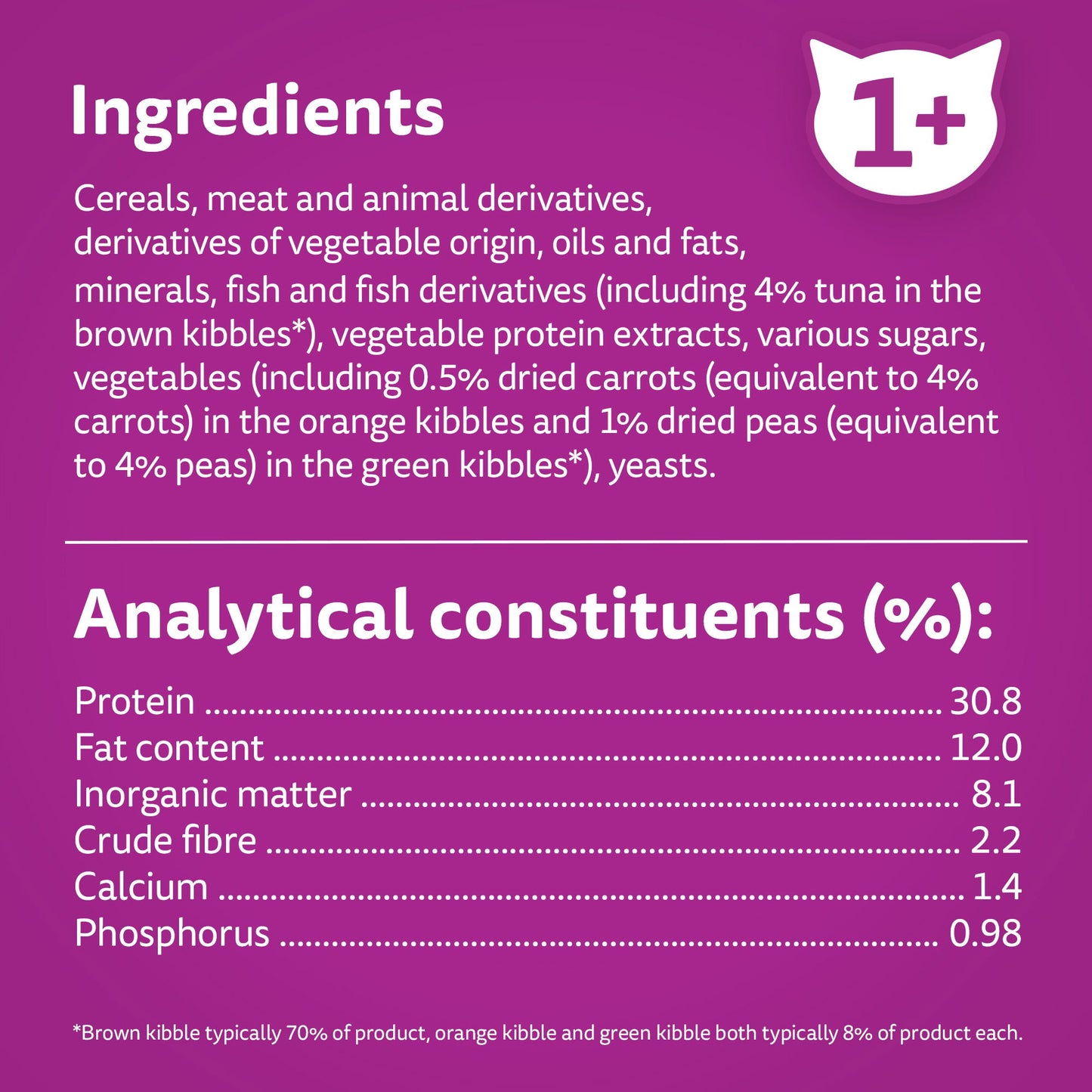WHISKAS 1+ Tuna Adult Dry Cat Food 800g