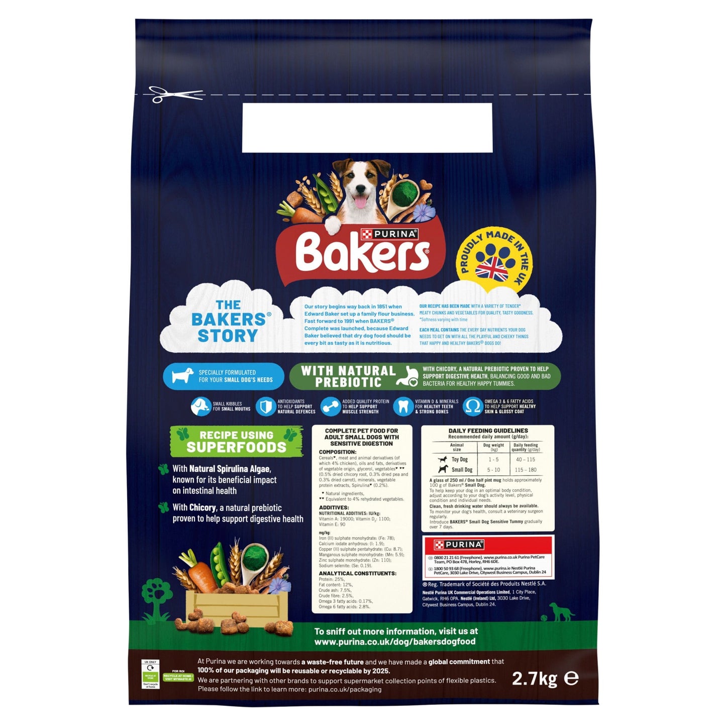 Bakers Small Dog Food Sensitive Tummy 2.7kg