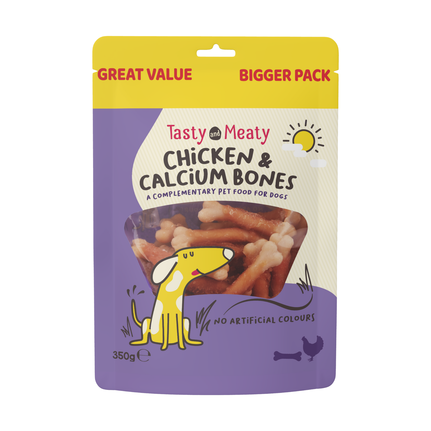 Tasty & Meaty Chicken & Calcium Bones 350g