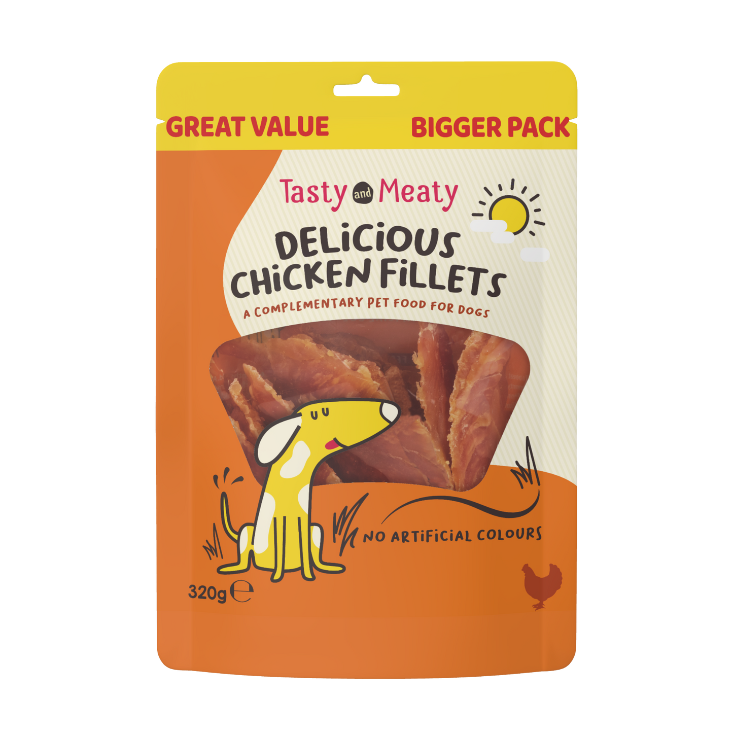 Tasty & Meaty Chewy Chicken Fillets 320g
