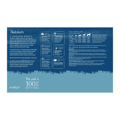 Butcher's Puppy Perfect Dog Food Tins - 24 x 400g