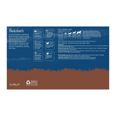 Butcher's Recipes in Gravy Dog Food Tins - 12 x 400g