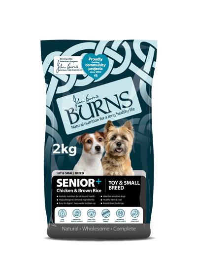 Burns Senior+ Dry Dog Food - Chicken & Brown Rice 2kg