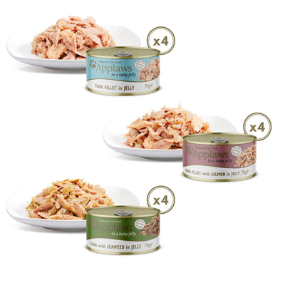 Applaws Adult Wet Cat Food Fish Selection in Jly 12x70g
