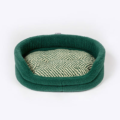 Fleece Green Herringbone Slumber Bed 24"