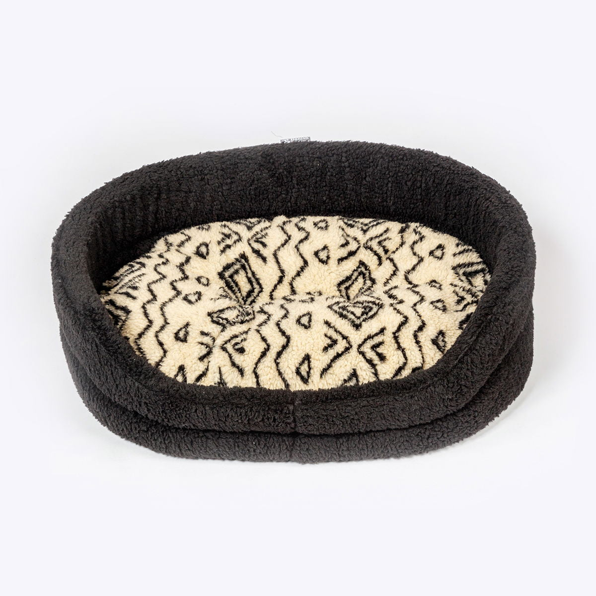Fleece Neutral Geometric Slumber Bed 24"