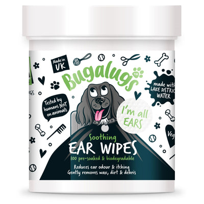 Bugalugs Soothing Ear Wipes (100 pre soaked Bio Wipes)