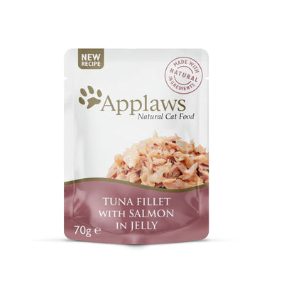Applaws Cat Pouch Tuna Fillet with Salmon in Jelly 70gX16