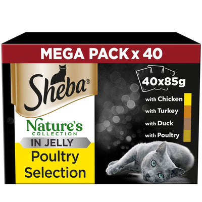 SHEBA Nature's Collection Adult Cat Food Poultry in Jelly 40 x 85g Pouch