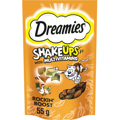 DREAMIES SHAKE UPS Multivitamins Rockin Rooster Cat & Kitten Treats 55g