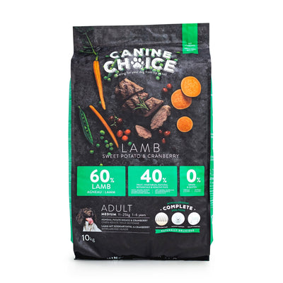 Canine Choice Super Premium Gf Medium Adult Dry Lamb 10kg