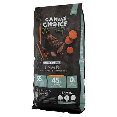 Canine Choice Spr Premium Gf Lt Med&lrg Senior Dry Lamb 12kg