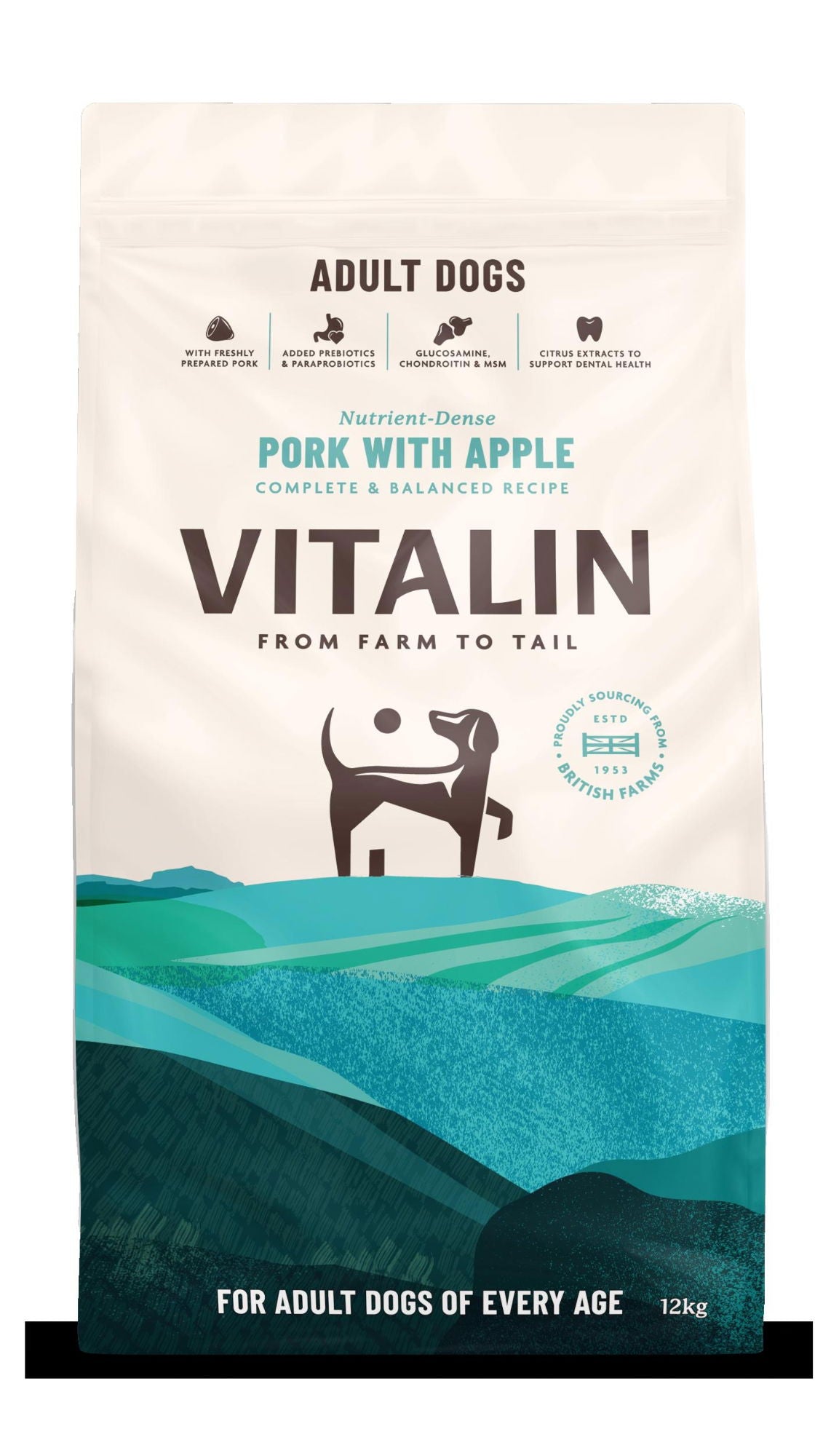 Vitalin Adult Pork with Apple 12KG