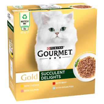 Gourmet Gold Succulent Delights Adt Cat Food Chick 8x85g