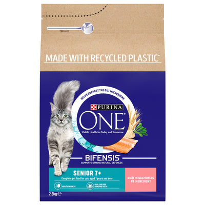 Purina One 7+ Dry Cat Food Rich In Salmon 2.8kg