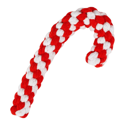 Candy Cane Dog Rope Toy