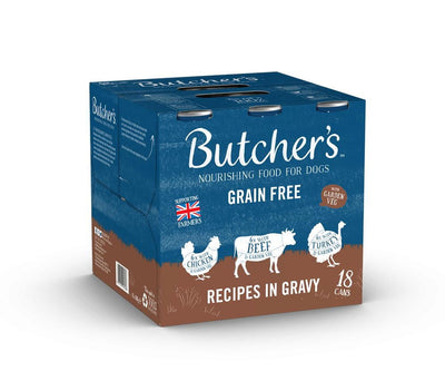 Butcher's Recipes in Gravy Dog Food Tins 18x400g