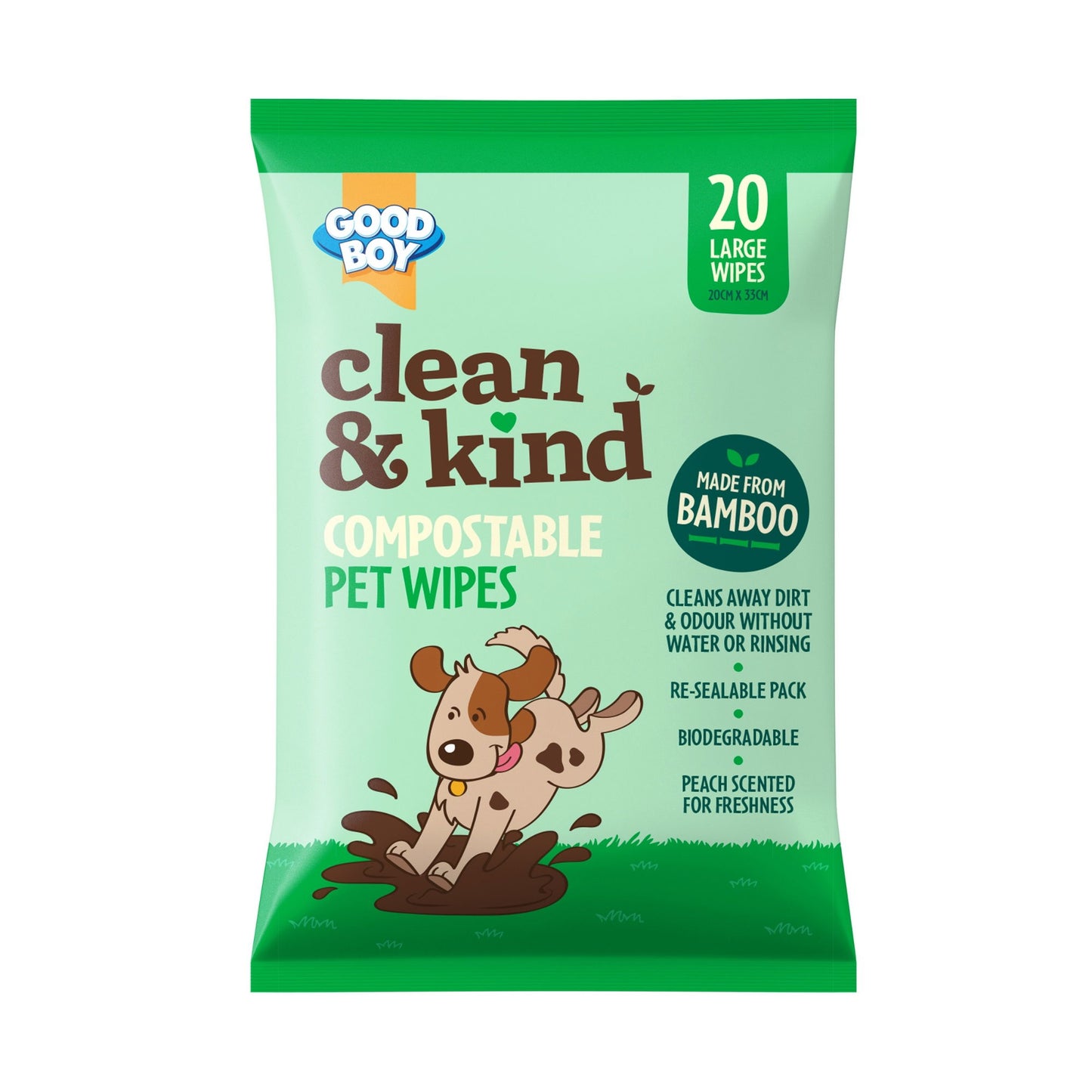 Clean & Kind Compostable Pet Wipes