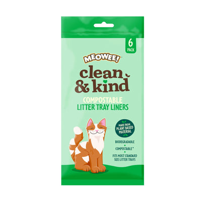 MEOWEE! Compost. LitterTrayLiners 6pk