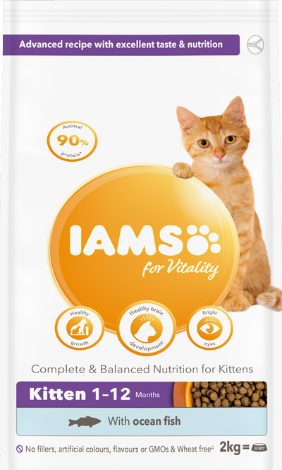 IAMS for Vitality Kitten Food with Ocean Fish 2kg