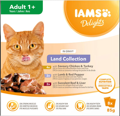 Iams Delights Land Collection in Gravy 8pk