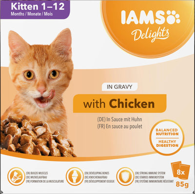 Iams Delights Kitten in Gravy 8pk