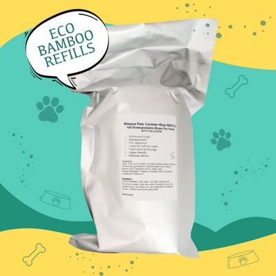 Biodegradable Bamboo Pet Wipes - 100pk Apple Refills