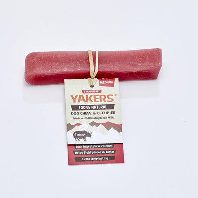 Yakers Dog Chew Strawberry Medium