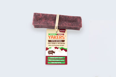 Yakers Dog Chew Cranberry Medium
