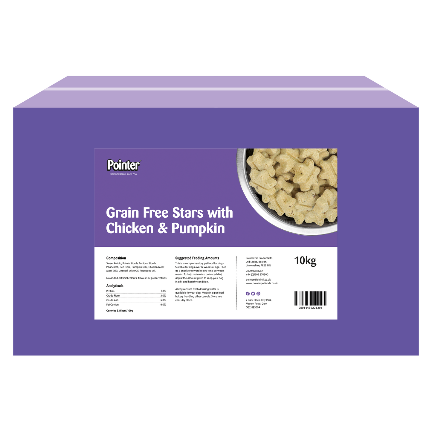 Grain Free Biscuit Stars with Chicken & Pumpkin 10Kg