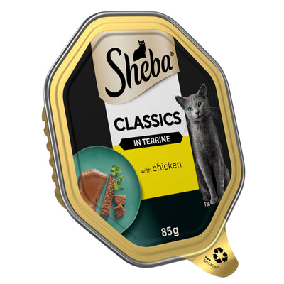 SHEBA Classics Adult Cat Food with Chicken in Terrine 85g Tray