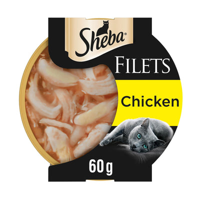 SHEBA Fillets Adult Cat Food with Chicken in Gravy 60g Tray