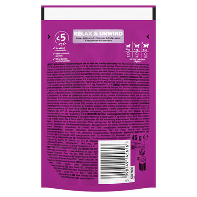 WHISKAS Relax & Unwind Adult Cat Treats with Chicken 45g