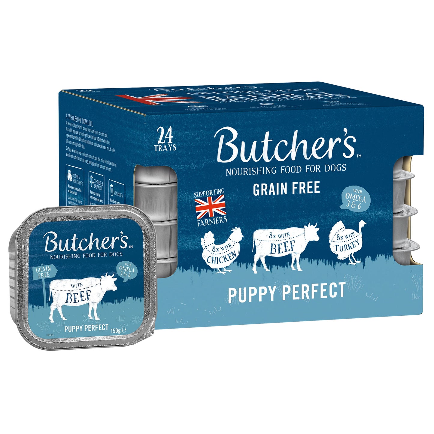 Butcher's Puppy Perfect Dog Food Trays 24x150g
