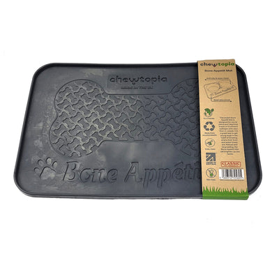 Classic Chewtopia Bone Appetit Mat - Grey
