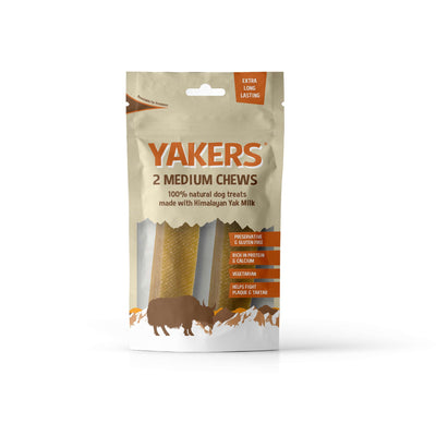 Yakers Original Dog Chew Medium 2pk