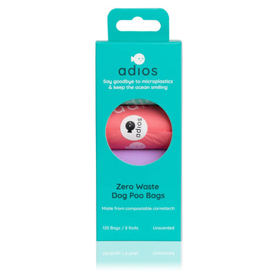 Adios Plastic Compstable Poo Bag Rainbow 8 x 15's