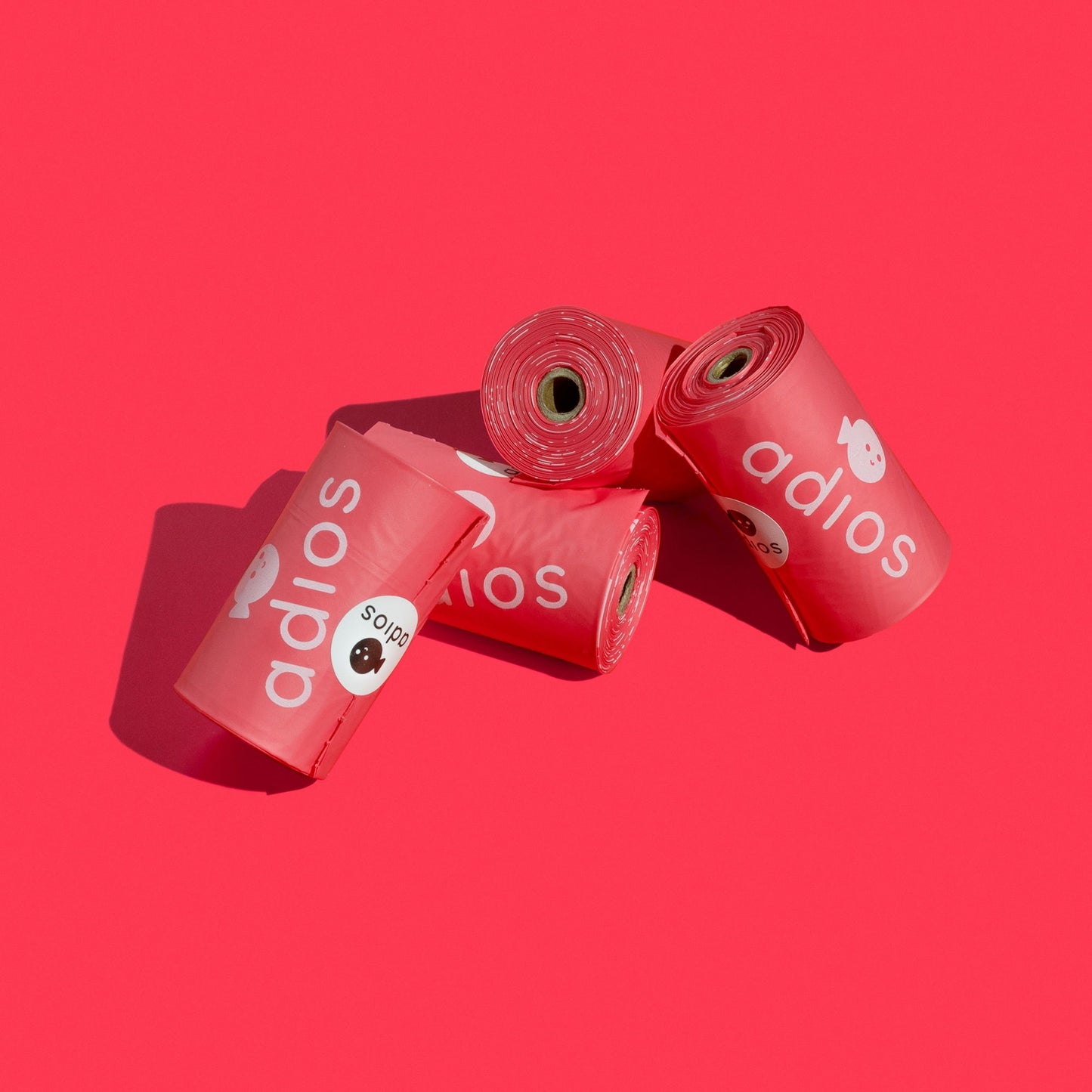 Adios Plastic Compstable Poo Bag Hot Pink 15's