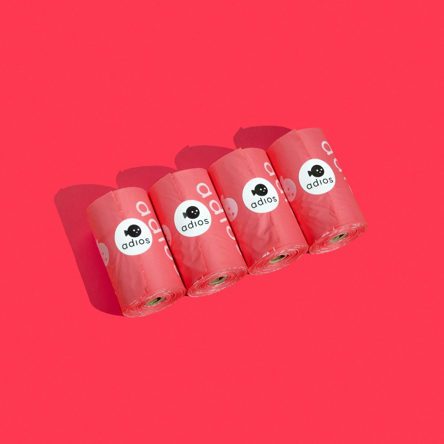 Adios Plastic Compstable Poo Bag Hot Pink 15's